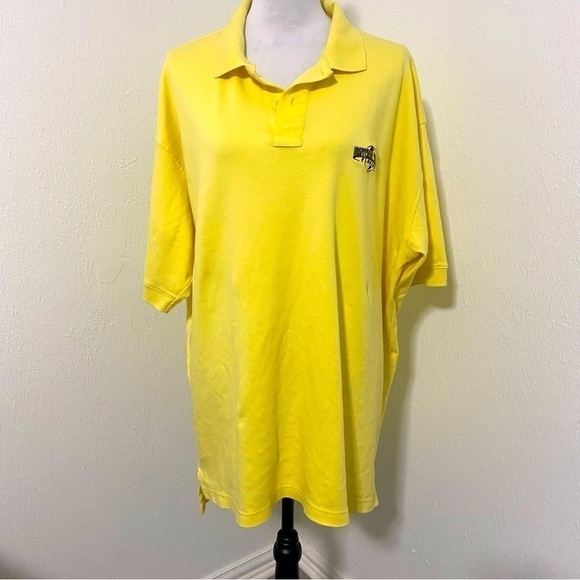 Universal Studios Florida Logo Men’s Polo Shirt Yellow Size XXL Made USA - Picture 1 of 9